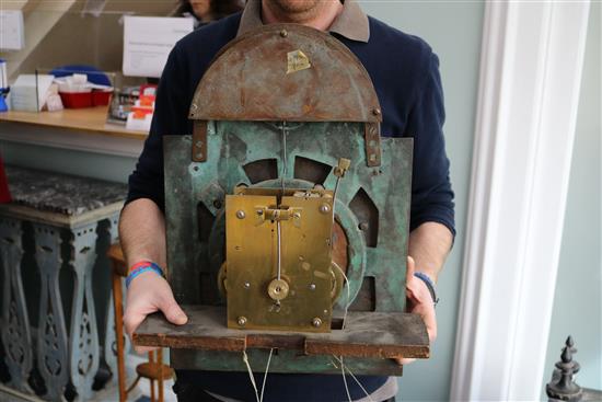 W. Young of Edinburgh. A carved mahogany Scottish eight day longcase clock, with arched brass dial, H.250cm